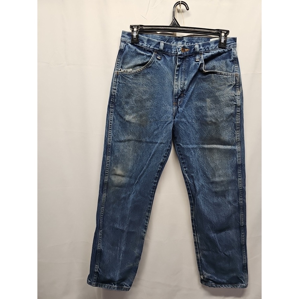 Rustler Mens Blue Straight Leg Medium Wash Denim Jeans‎ Work Cotton Size 33x30 - Picture 3 of 16